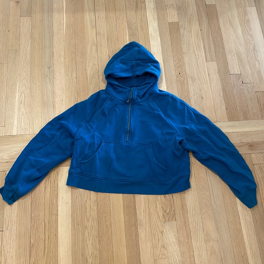 Lululemon half zip scuba, size xl/xxl, blue/teal, discontinued color
